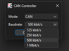 Baudrate and Expert mode configuration