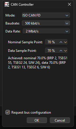 CAN Controller in ISO CAN FD mode